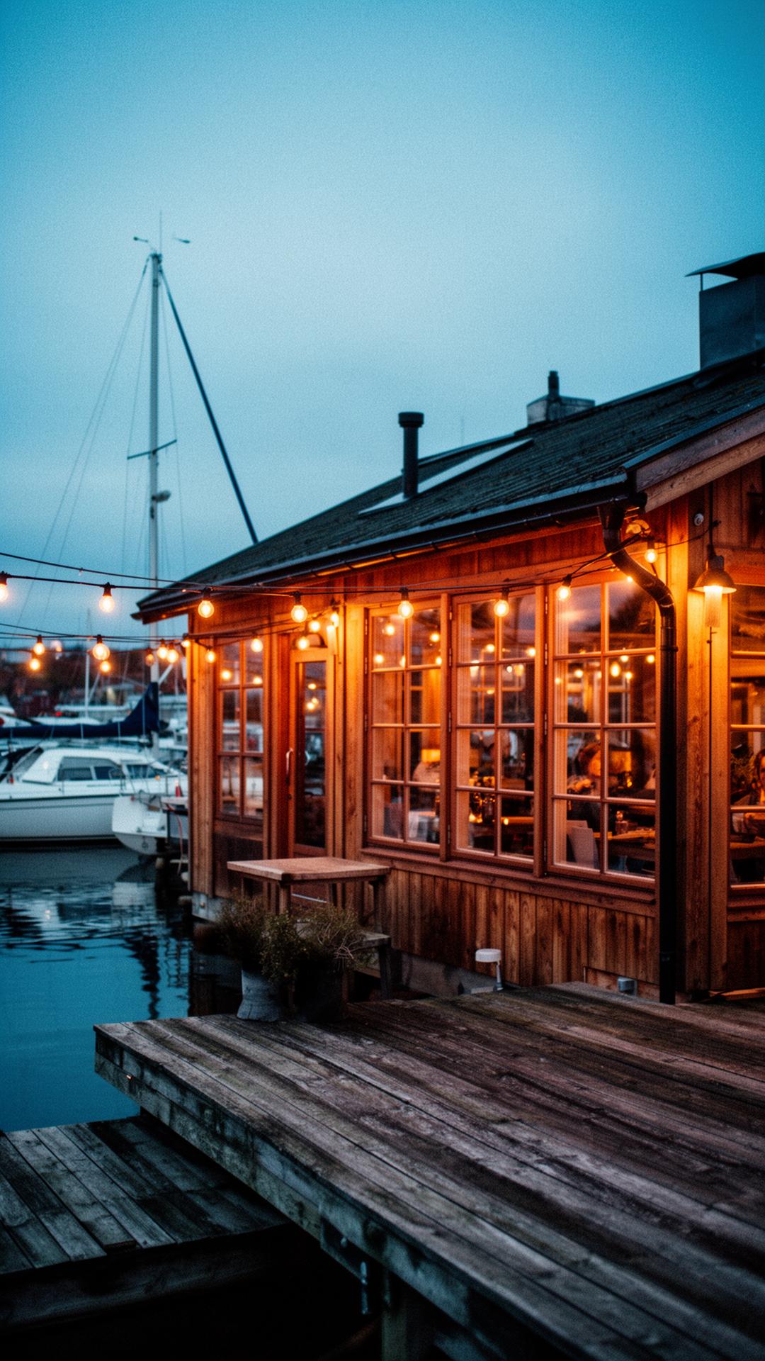 Fasaden mot hamnen